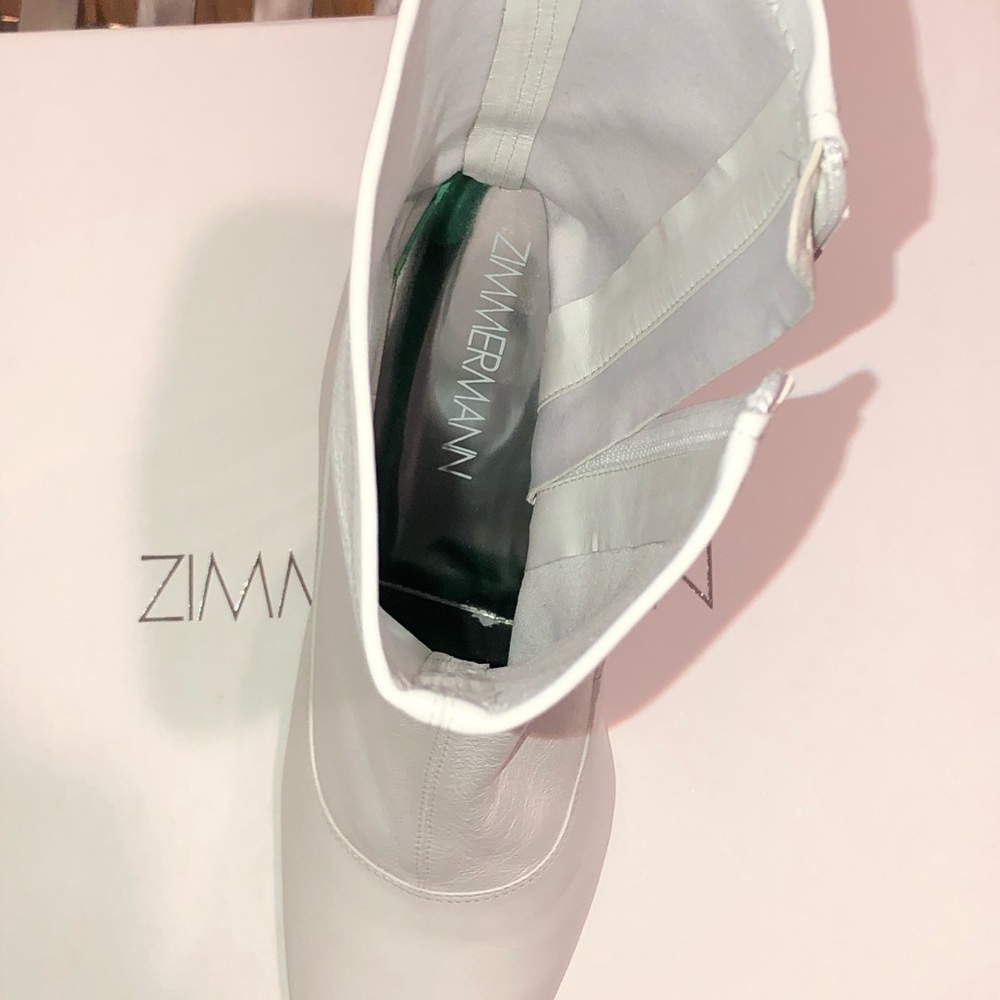 Zimmerman White Leather Boots - New, Size 40 - Picture 5 of 8